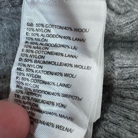 The North Face Men’s Grey Knit Wool Sweater Round Neck Wool Blend Size 2XL - Picture 7 of 8